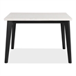 Bowery Hill Square Marble Top Dining Table in Black