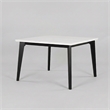 Bowery Hill Square Marble Top Dining Table in Black