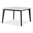 Bowery Hill Square Marble Top Dining Table in Black