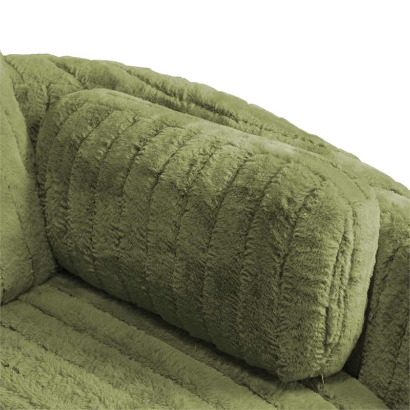 Bowery Hill Fabric Power Recliner Glider with Swivel Function in Olive Green