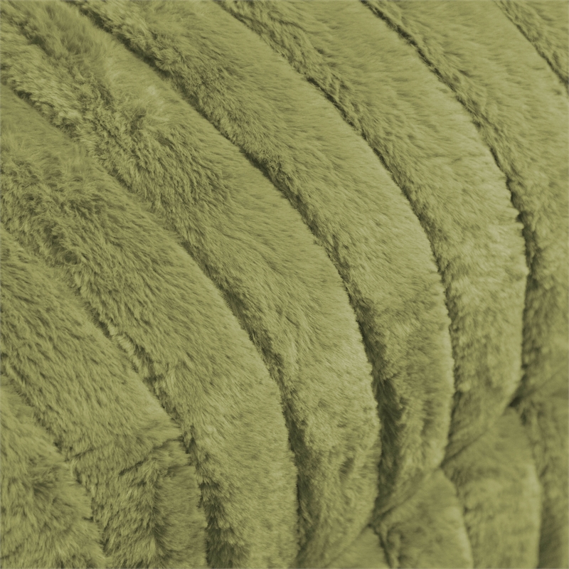 Bowery Hill Fabric Power Recliner Glider with Swivel Function in Olive Green