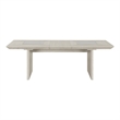 Bowery Hill Solid Wood Extendable Dining Table in Light Gray