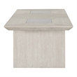 Bowery Hill Solid Wood Extendable Dining Table in Light Gray