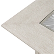 Bowery Hill Solid Wood Extendable Dining Table in Light Gray
