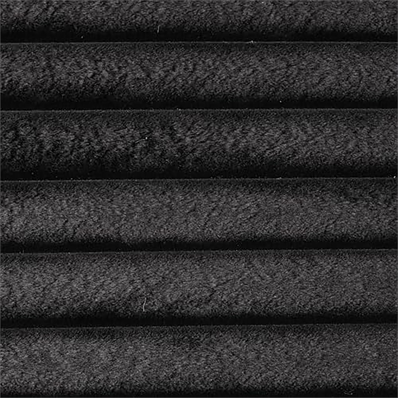 Bowery Hill 2 Arm Chaise with USB Ports in Black Chenille