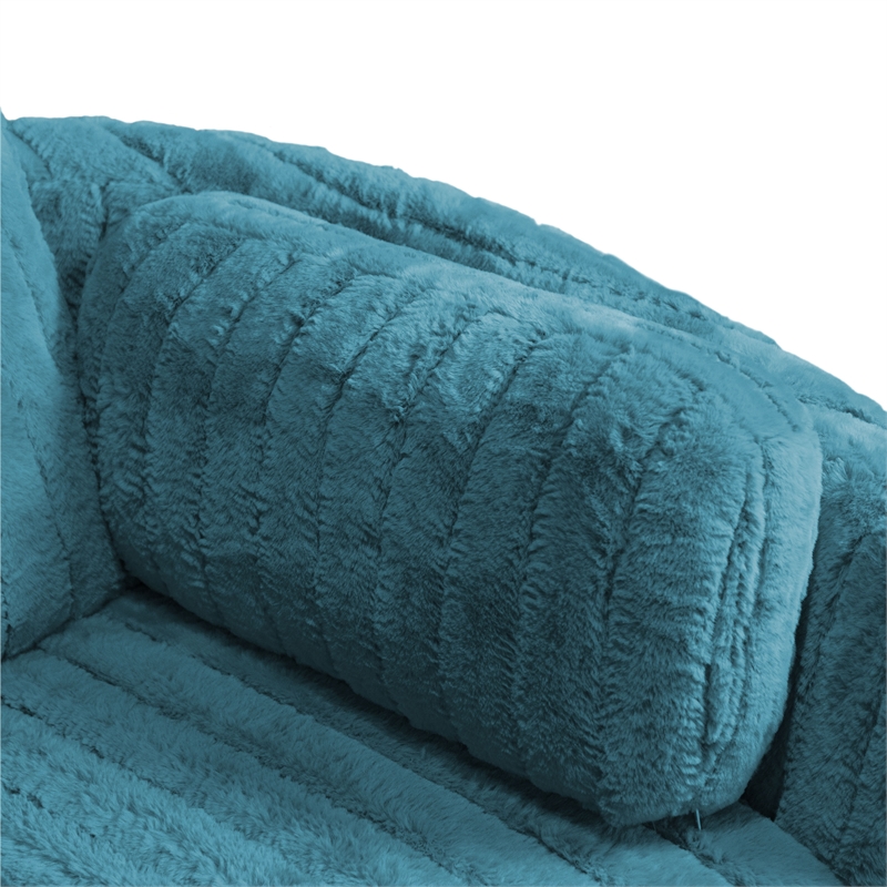Bowery Hill Fabric Power Recliner Glider with Swivel in Dark Teal Green