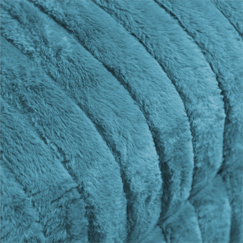 Bowery Hill Fabric Power Recliner Glider with Swivel in Dark Teal Green