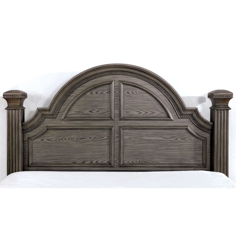 Bowery Hill 3pc Gray Wood Bedroom Set-Queen Bed with Nightstands