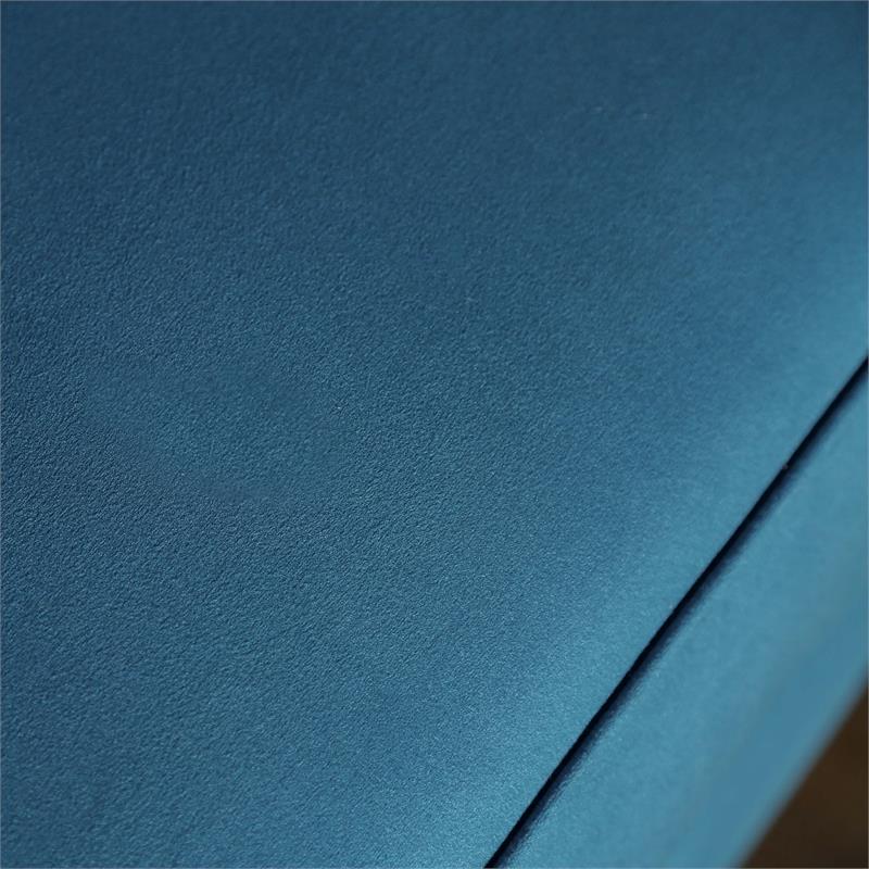 Bowery Hill Transitional Tufted Loveseat in Dark Teal Blue Fabric