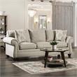 Bowery Hill 2-Piece Cream Fabric Transitional Sofa Set