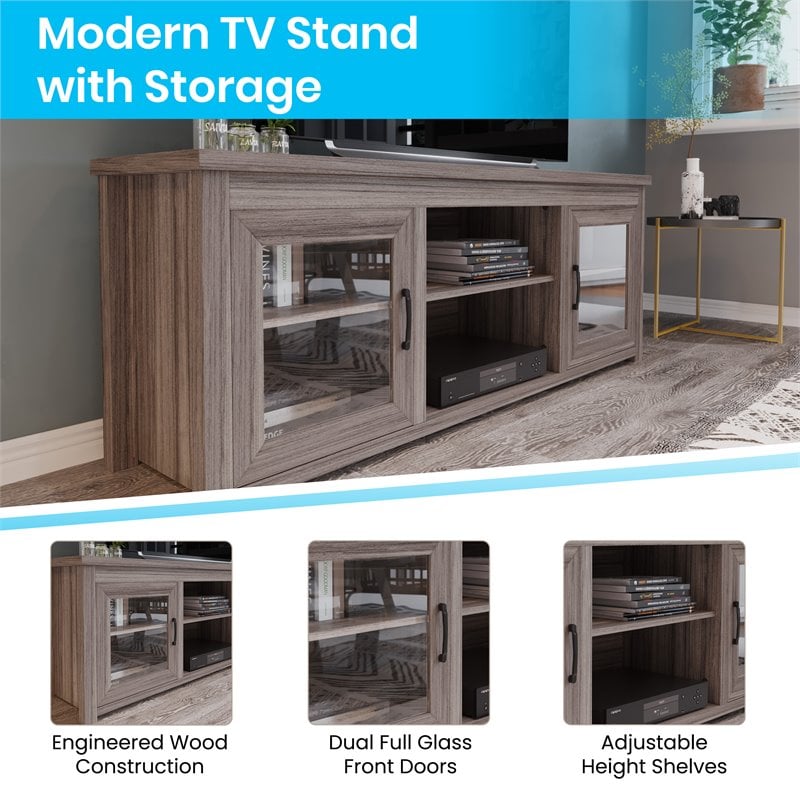 Bowery Hill Engineered Wood TV Stand up to 80