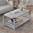 Bowery Hill 2-Tier Engineered Wood Coffee Table in Aspen Gray