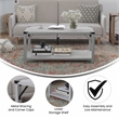 Bowery Hill 2-Tier Engineered Wood Coffee Table in Aspen Gray