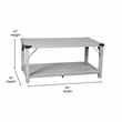 Bowery Hill 2-Tier Engineered Wood Coffee Table in Aspen Gray