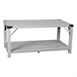 Bowery Hill 2-Tier Engineered Wood Coffee Table in Aspen Gray