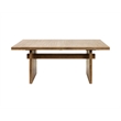 Bowery Hill Rectangular Wood Dining Table in Brown with Mortise Base