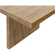 Bowery Hill Rectangular Wood Dining Table in Brown with Mortise Base