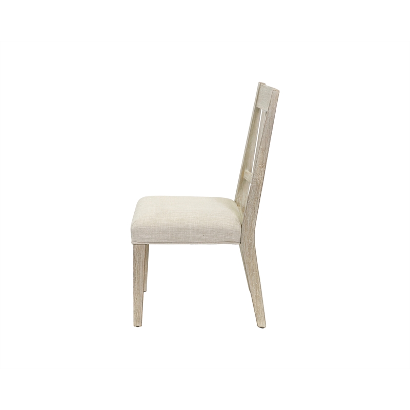 Bowery Hill Set of 2 Modern Farmhouse Dining Chairs in Light Brown