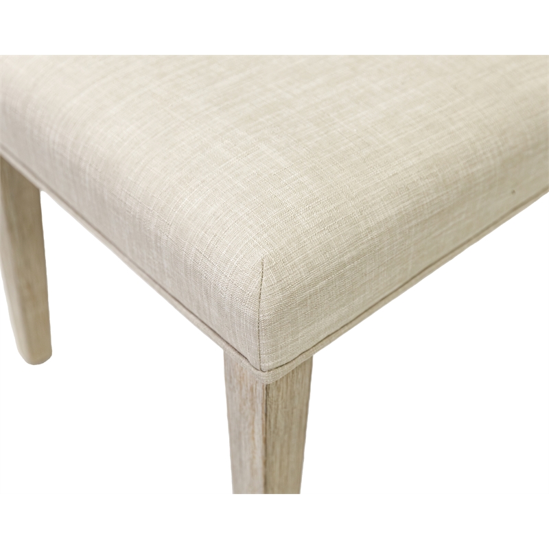 Bowery Hill Set of 2 Modern Farmhouse Dining Chairs in Light Brown