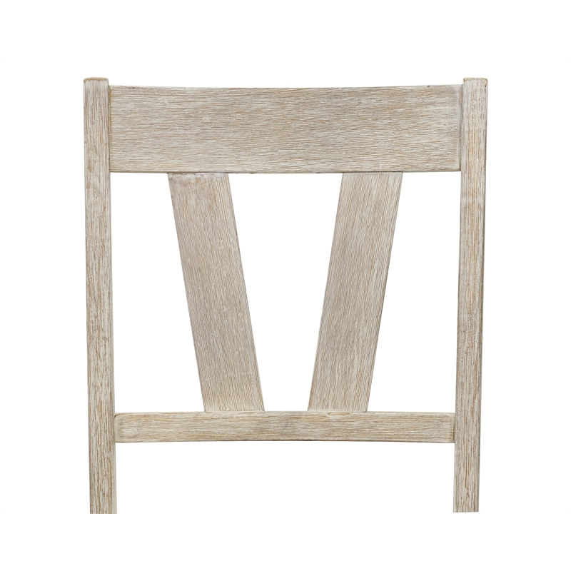Bowery Hill Set of 2 Modern Farmhouse Dining Chairs in Light Brown