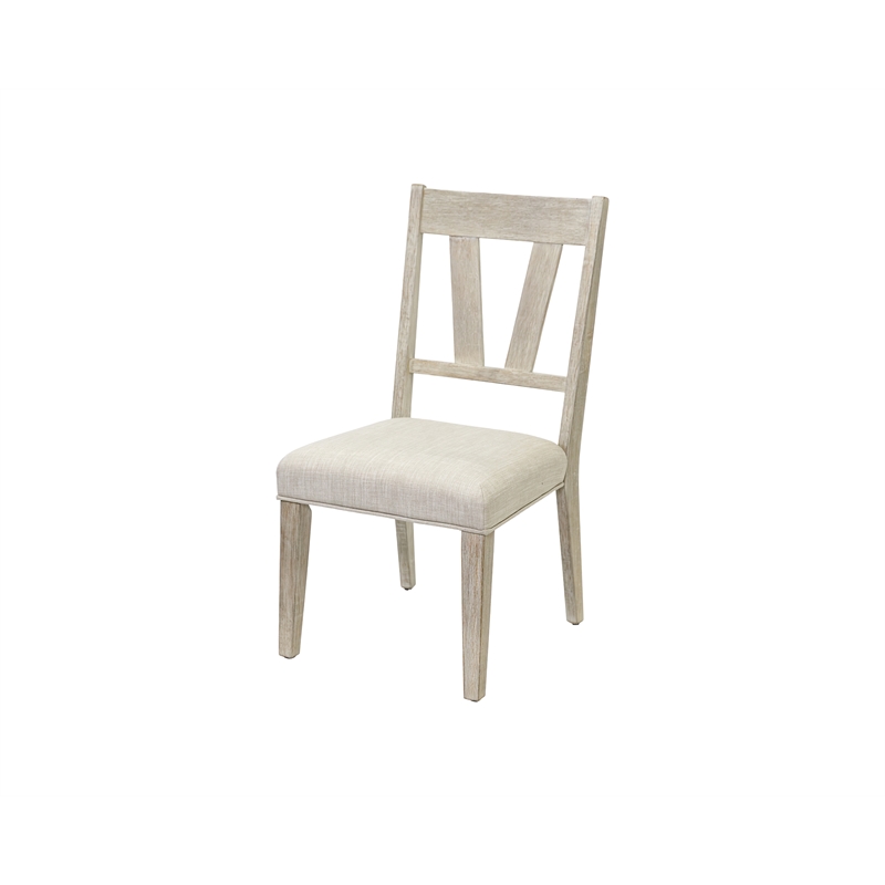 Bowery Hill Set of 2 Modern Farmhouse Dining Chairs in Light Brown