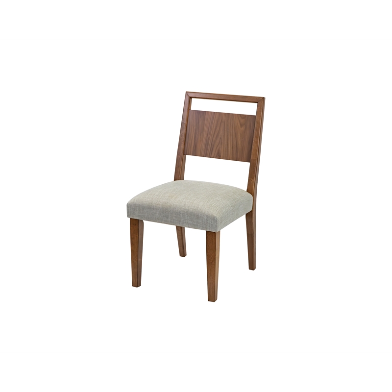 Bowery Hill Set of 2 Mid-Century Dining Chairs in Walnut Finish & Wood