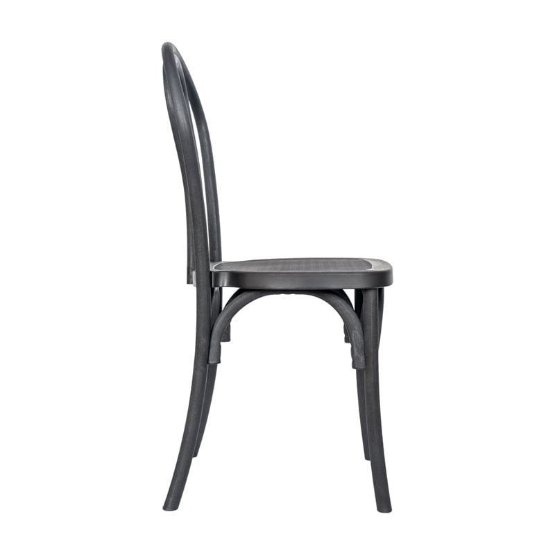 Bowery Hill Indoor/Outdoor Resin Thonet Style Chair in Black