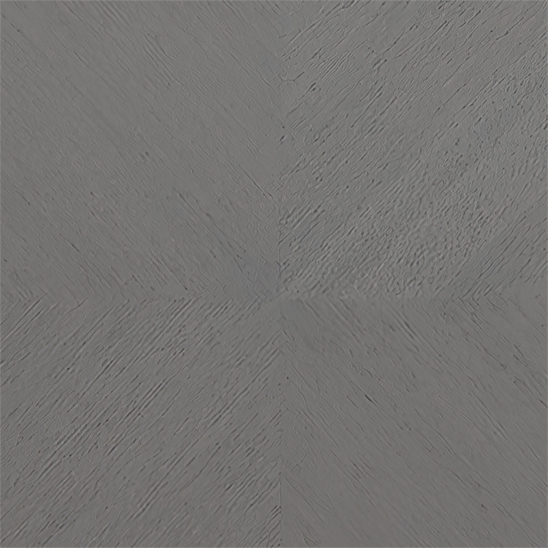Bowery Hill King Size Wooden Herringbone Headboard in Gray Wash