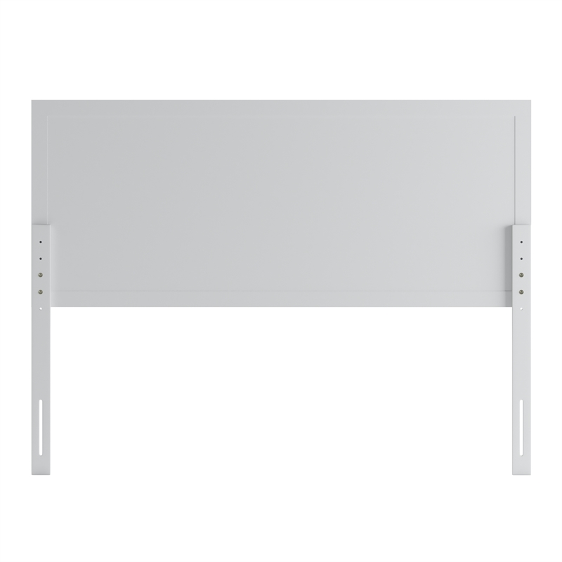 Bowery Hill King Wooden Headboard with 4 Adjustable Heights in White