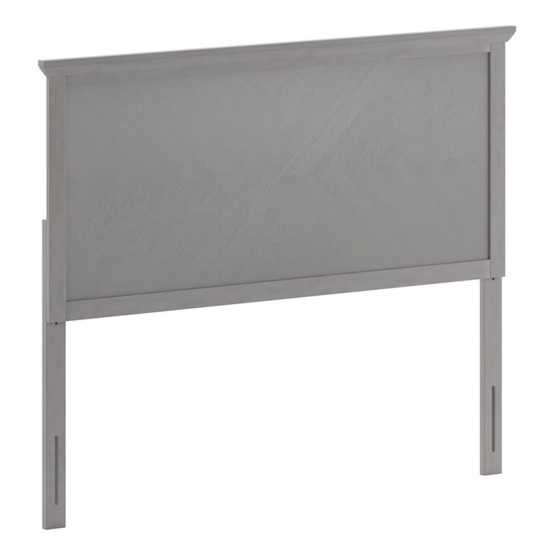 Bowery Hill Full Size Wooden Herringbone Headboard in Gray Wash