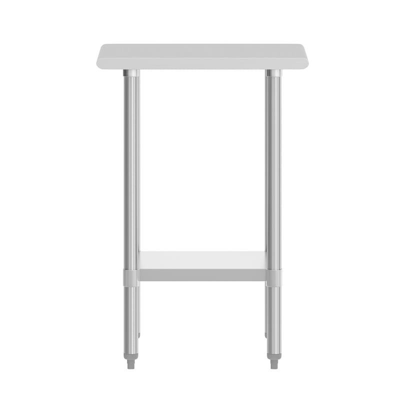 Bowery Hill Stainless Steel Work Table with Adjustable Undershelf 24x18