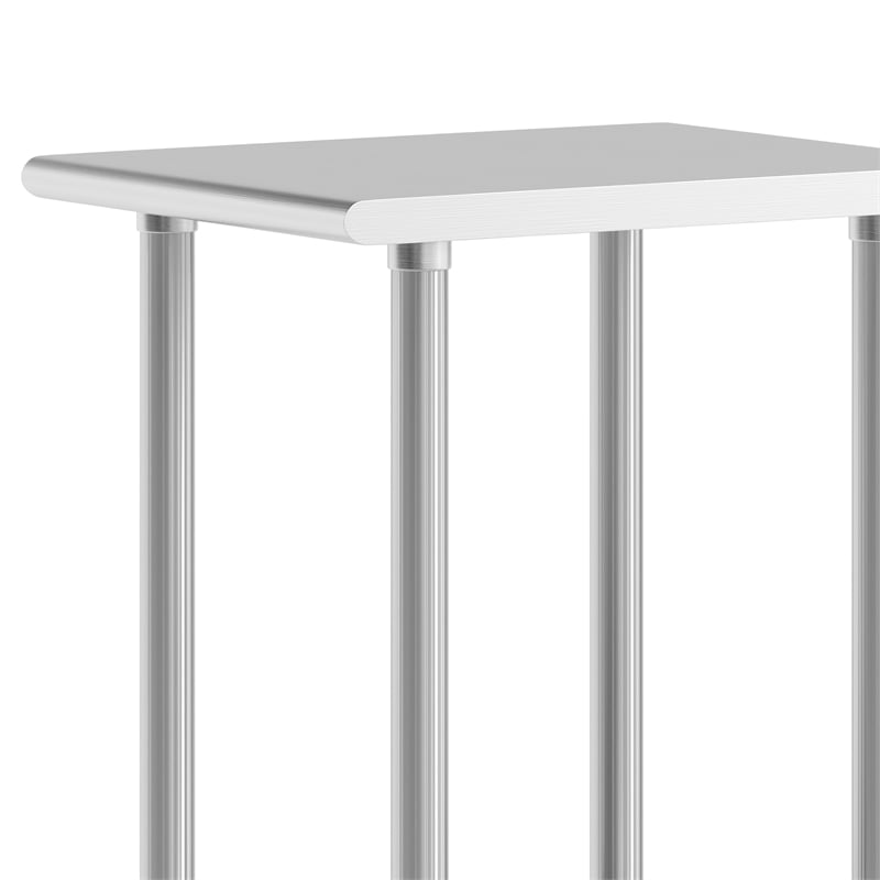 Bowery Hill Stainless Steel Work Table with Adjustable Undershelf 24x18
