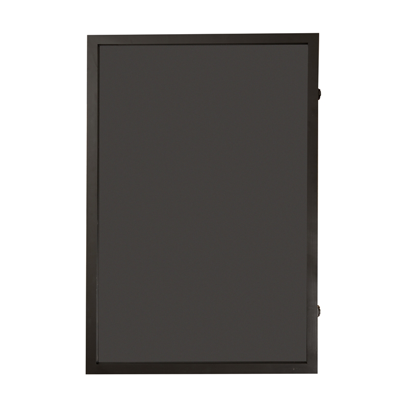 Bowery Hill 24 x 36 Lockable Jersey Display Case in Black with Foam Board