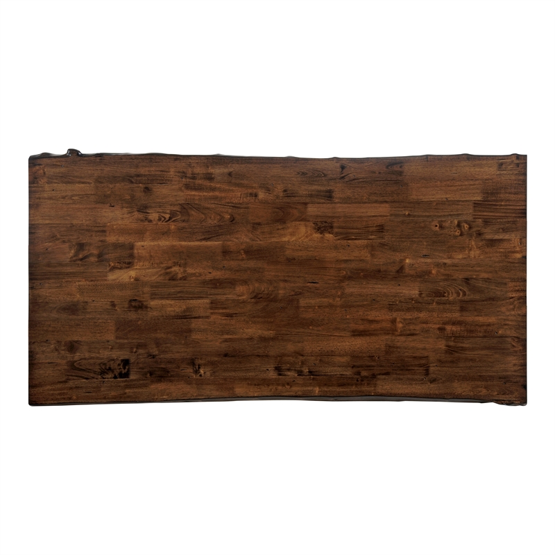 Bowery Hill Industrial 3-Piece Extendable Dining Set in Walnut Finish