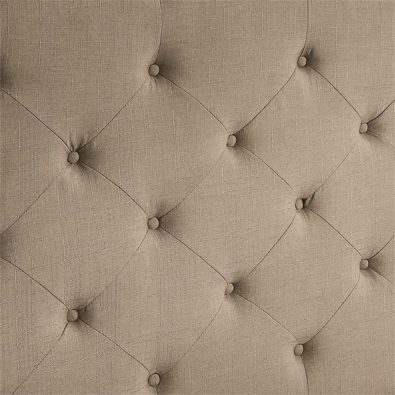 Bowery Hill Transitional Wingback King Bed in Gray Upholstered Fabric