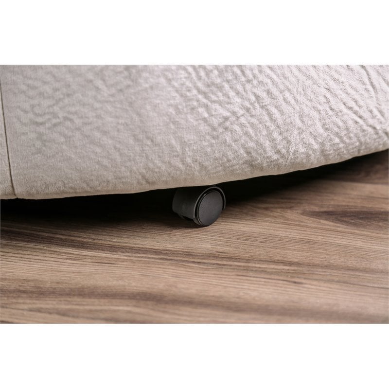 Bowery Hill Transitional Microfiber Swivel Chair in Gray