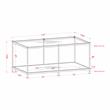 Bowery Hill Metal 1-Shelf Coffee Table in Red with Mirrored Base
