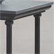 Bowery Hill Transitional Wood End Table in Antique Blue with Open Shelf