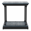 Bowery Hill Transitional Wood End Table in Antique Blue with Open Shelf