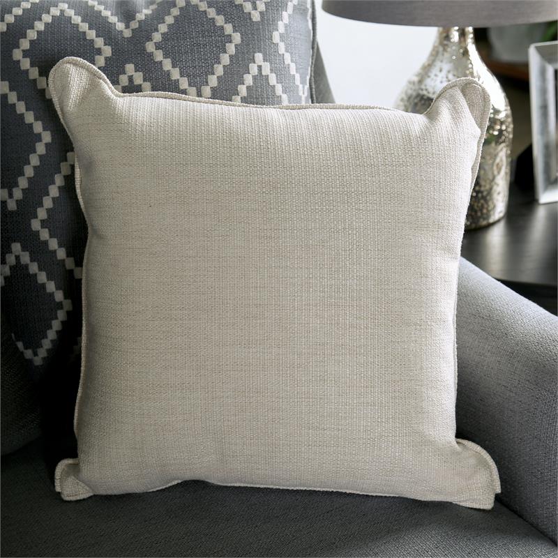 Bowery Hill Transitional Gray Fabric Upholstered Sofa with Burlap Weave