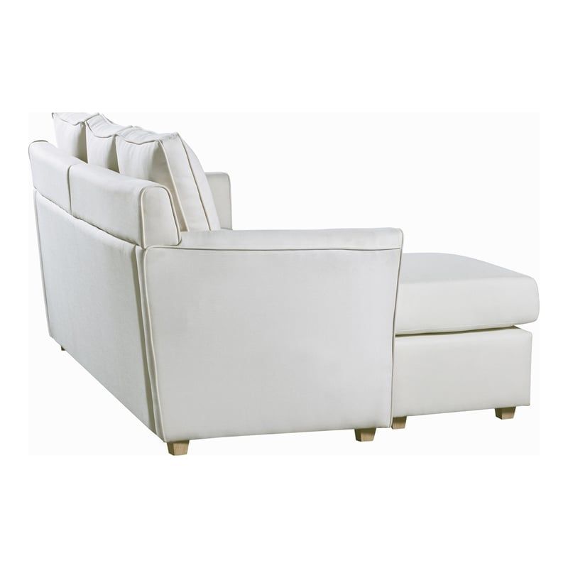 Bowery Hill Fabric Reversible Modular Sectional in Cream for Small Spaces