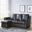 Bowery Hill Modular Sectional Sofa in Dark Gray Synthetic Leather