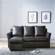 Bowery Hill Modular Sectional Sofa in Dark Gray Synthetic Leather
