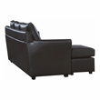 Bowery Hill Modular Sectional Sofa in Dark Gray Synthetic Leather