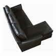 Bowery Hill Modular Sectional Sofa in Dark Gray Synthetic Leather