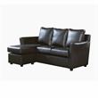 Bowery Hill Modular Sectional Sofa in Dark Gray Synthetic Leather