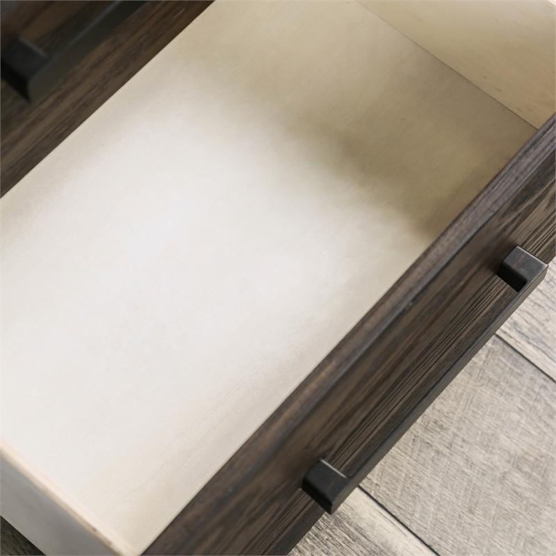 Bowery Hill Rustic Wood 6-Drawer Dresser in Wire-Brushed Brown Finish