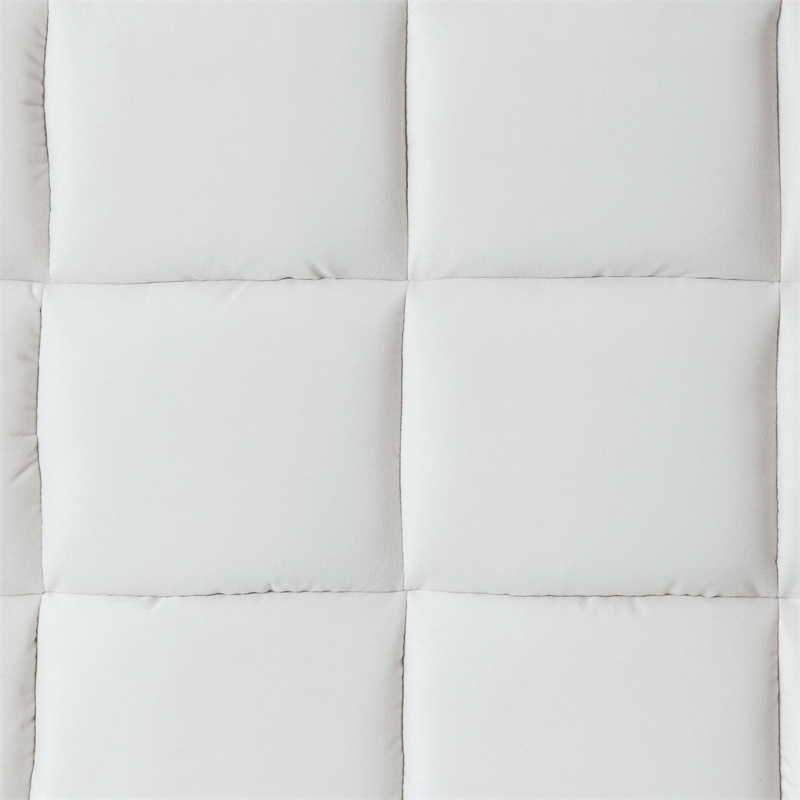 Bowery Hill Tufted Fabric Upholstered Full/Queen Headboard in Ivory