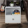 Bowery Hill Modern Wood Storage End Table in White with Drawer
