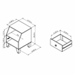 Bowery Hill Modern Wood Storage End Table in White with Drawer